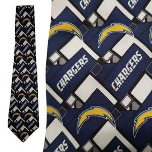 NFL Chargers Football Silk Necktie